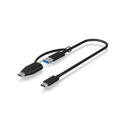 ICY BOX IB-CB033 cavo USB USB 3.2 Gen 2 (3.1 Gen 2) 0,35 m USB C USB A Nero