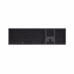 KeySonic KSK-8023BTRF, Full-size (100%), Wireless, Bluetooth, Interruttore a chiave a membrana, QWERTZ, Antracite, Nero