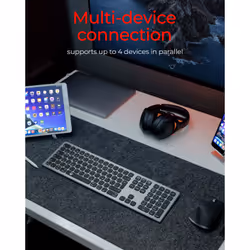 KeySonic KSK-8023BTRF tastiera Universale Bluetooth QWERTZ Tedesco Antracite, Nero