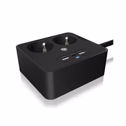 ICY BOX IB-MPS2220B-CH prolunghe e multiple 1,9 m 2 presa(e) AC Interno Nero