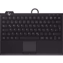 KeySonic KSK-5210ELU (DE), Cablato, USB, Interruttore a chiave a membrana, QWERTZ, LED, Nero