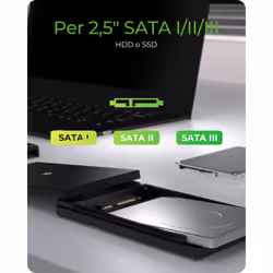 ICY BOX IB-200T-C3 Box esterno SSD Nero 2.5" - Vista aggiuntiva 5