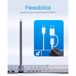 ICY BOX IB-2914MSCL-C31 USB 3.2 Gen 2 (3.1 Gen 2) Type-C Nero - Vista aggiuntiva 5