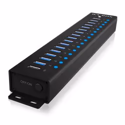 ICY BOX IB-HUB1717-U3 USB 3.2 Gen 1 (3.1 Gen 1) Type-A 5000 Mbit/s Nero - Vista aggiuntiva 7