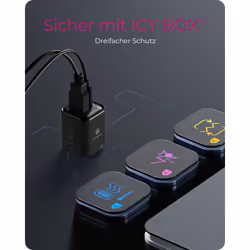 ICY BOX IB-PS1020-PD Caricabatterie per dispositivi mobili Universale Nero AC Ricarica rapida Interno
