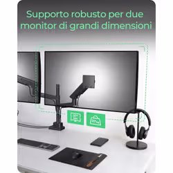 ICY BOX IB-MS702-T Supporti a parete per TV 144,8 cm (57") Scrivania Nero - Vista aggiuntiva 2