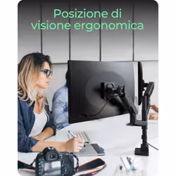 ICY BOX IB-MS702-T Supporti a parete per TV 144,8 cm (57") Scrivania Nero - Vista aggiuntiva 4