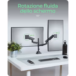 ICY BOX IB-MS702-T Supporti a parete per TV 144,8 cm (57") Scrivania Nero - Vista aggiuntiva 5