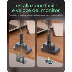 ICY BOX IB-MS702-T Supporti a parete per TV 144,8 cm (57") Scrivania Nero - Vista aggiuntiva 6