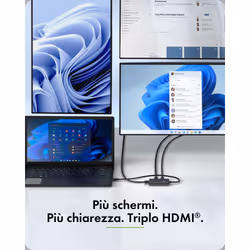 ICY BOX Adattatore da USB Type-C a 3x HDMI - Vista aggiuntiva 2