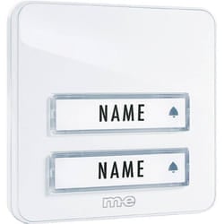 M-e - modern-electronics KTA-2 w Pulsantiera per campanello con targhetta 2 vie Bianco 12 V/1 a