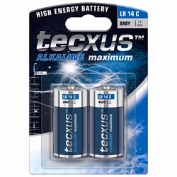 Tecxus LR14 2-BL, Batteria monouso, C, Alcalino, 1,5 V, 2 pz, 6200 mAh