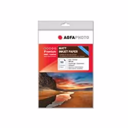 AgfaPhoto AP13050A4M, Stampa inkjet, A4 (210x297 mm), Opaco, 50 fogli, 130 g/m², Rosso, Bianco