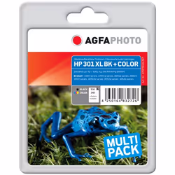 AgfaPhoto APHP301XLSET, Nero, Ciano, Magenta, Giallo, 2 pz, Confezione multipla