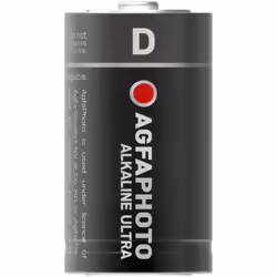AgfaPhoto 110-851860, Batteria monouso, D, Alcalino, 1,5 V, 2 pz, Nero, Rosso, Bianco