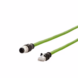 METZ CONNECT 142M4D15010, 1 m, Cat5e, S/UTP (STP), RJ-45, M12, Verde
