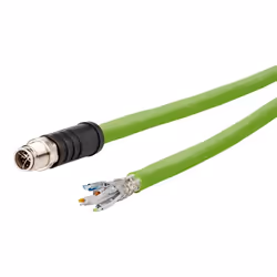 METZ CONNECT 142M6X10020, 2 m, M12, Femmina, Verde, Rame, 26/19
