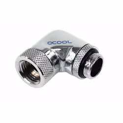 Alphacool 17056, Guarnizione, Ottone, Cromo, 1/4", 90°, 30 mm