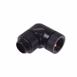 Alphacool 8746917, Connettore per tubo, 1/4", Maschio/Femmina, Ottone, Nero