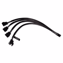 Alphacool 18683, Cavo splitter RGB, Plastica, Nero, 4 piedini, 300 mm, 1 pz