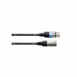 Cordial CCM 0.5 FM, XLR (3-pin), Maschio, XLR (3-pin), Femmina, 0,5 m, Nero