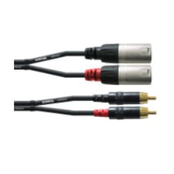 Cordial CFU 1.5 MC cavo audio 1,5 m 2 x RCA 2 x XLR (3-pin) Nero