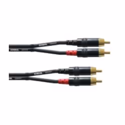 Cordial CFU 3 CC, 2 x RCA, Maschio, 2 x RCA, Maschio, 3 m, Nero