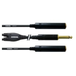 Cordial CFY 0.3 PGG cavo audio 0,3 m 6.35mm 2 x 6.35mm Nero