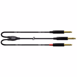 Cordial CFY 0.9 VPP, 6.35mm, Maschio, 2 x 6.35mm, Maschio, 0,9 m, Nero