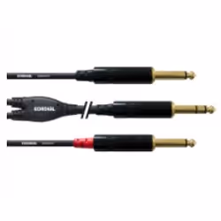Cordial CFY 1.5 VPP, 2 x 6.35mm, Maschio, 6.35mm, Maschio, 1,5 m, Nero