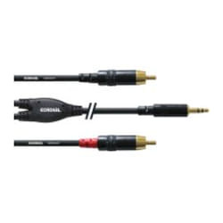 Cordial CFY 1.5 WCC cavo audio 1,5 m 2 x RCA 3.5mm Nero