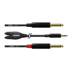 Cordial CFY 1.5 WPP cavo audio 1,5 m 2 x 6.35mm 3.5mm Nero