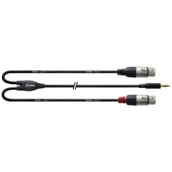 Cordial CFY WFF cavo audio 3 m 3.5mm 2 x XLR Nero