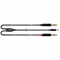 Cordial CFY 6 WPP, 2 x 6.35mm, Maschio, 3.5mm, Maschio, 6 m, Nero