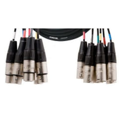 Cordial 5m 8x XLR cavo audio 8 x XLR (3-pin) Nero, Argento