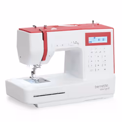 bernette Sew&Go 8, Rosso, Bianco, Cucito, 1 tempo, 7 mm, LCD, Manopola