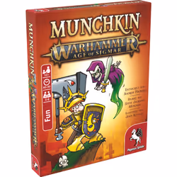 Pegasus Spiele Munchkin Warhammer Age of Sigmar, Carta da gioco, Strategia, 12 anno/i, 60 min, 90 min, Gioco di famiglia