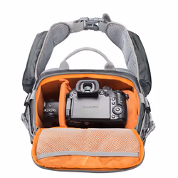 Mantona 20583 custodia per fotocamera Custodia semirigida Grigio, Arancione