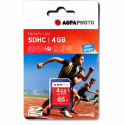 AgfaPhoto 4GB SDHC, 4 GB, SDHC, Classe 10, MLC, Blu