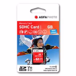 AgfaPhoto 10426R, 16 GB, SDHC, Classe 10, 100 MB/s, 35 MB/s, Class 1 (U1)