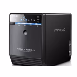 Fantec QB-35US3-6G, Custodia per Disco Rigido (HDD), 3.5", Serial ATA III, 6 Gbit/s, Collegamento del dispositivo USB, Nero
