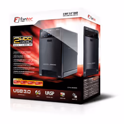 Fantec QB-X2US3R array di dischi 0 TB Tower Nero - Vista aggiuntiva 6