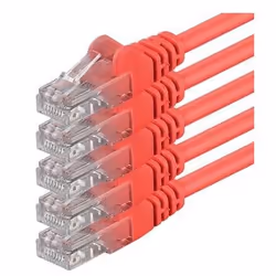 1aTTack 5m Cat6 UTP, 5 m, Cat6, U/UTP (UTP), RJ-45, RJ-45, Rosso
