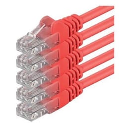 1aTTack 5m Cat6 UTP cavo di rete Rosso U/UTP (UTP)