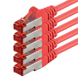 1aTTack 2.0m 2x RJ-45 Cat6 S/FTP (S-STP) M/M cavo di rete Rosso 2 m S/FTP (S-STP)