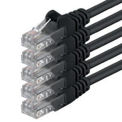 1aTTack 89676 cavo di rete Nero 0,5 m Cat6 U/UTP (UTP)
