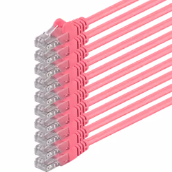 1aTTack 0.5m 2x RJ-45 Cat6 UTP M/M, 0,5 m, Cat6, U/UTP (UTP), RJ-45, RJ-45, Rosa
