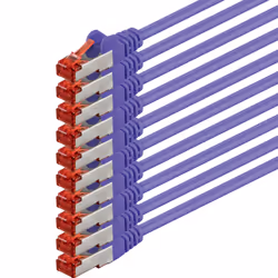 1aTTack 3.0m 2x RJ-45 Cat6 S/FTP (S-STP) M/M, 3 m, Cat6, S/FTP (S-STP), RJ-45, RJ-45, Viola