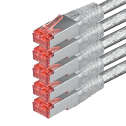 1aTTack 3.0m 2x RJ-45 Cat6 S/FTP (S-STP) M/M cavo di rete Trasparente 3 m S/FTP (S-STP)
