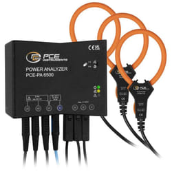 Pce Instruments - Analizzatore di rete 3 fasi, 1 fase con funzione logger, con pinza, Misurazioni online, Misurazioni di